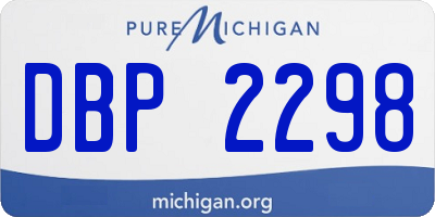 MI license plate DBP2298