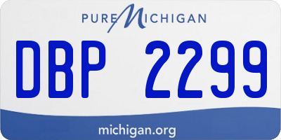 MI license plate DBP2299