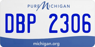 MI license plate DBP2306