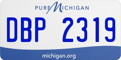 MI license plate DBP2319