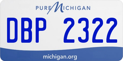 MI license plate DBP2322