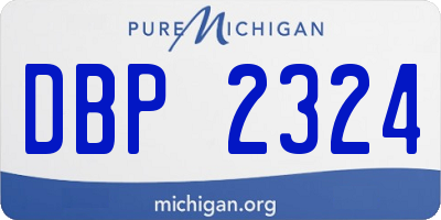MI license plate DBP2324