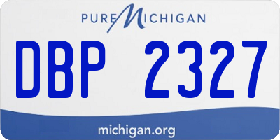 MI license plate DBP2327