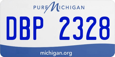 MI license plate DBP2328