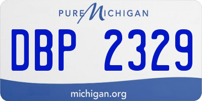 MI license plate DBP2329