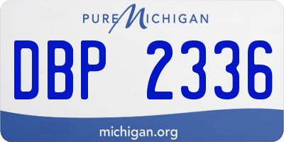 MI license plate DBP2336