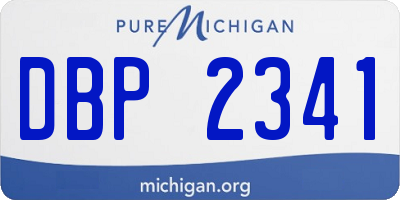MI license plate DBP2341