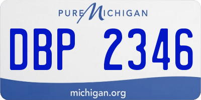 MI license plate DBP2346