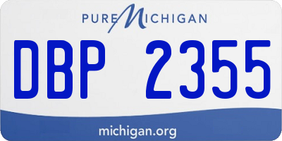 MI license plate DBP2355