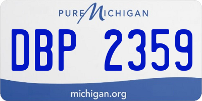 MI license plate DBP2359