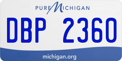 MI license plate DBP2360