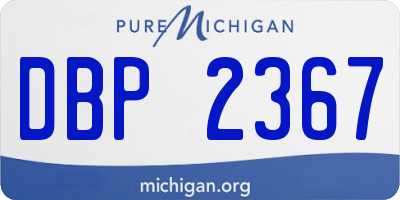MI license plate DBP2367