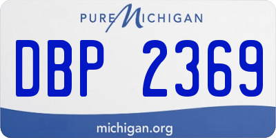 MI license plate DBP2369