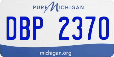 MI license plate DBP2370