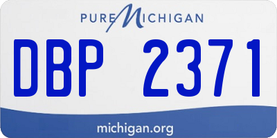 MI license plate DBP2371