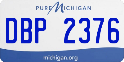 MI license plate DBP2376