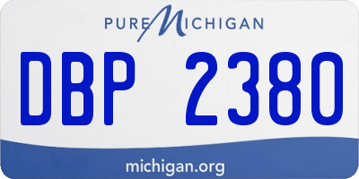 MI license plate DBP2380