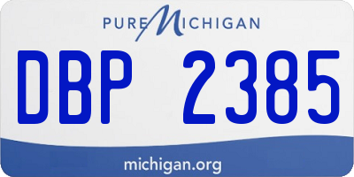 MI license plate DBP2385