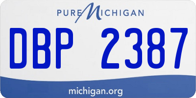 MI license plate DBP2387