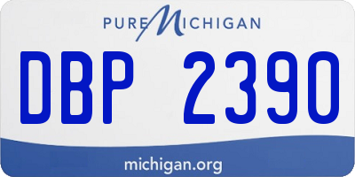 MI license plate DBP2390