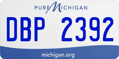 MI license plate DBP2392