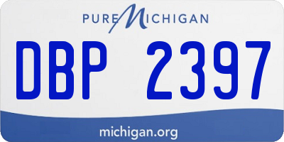 MI license plate DBP2397