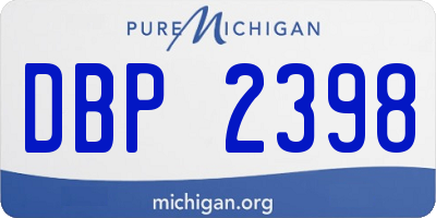 MI license plate DBP2398