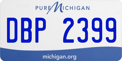 MI license plate DBP2399