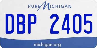 MI license plate DBP2405