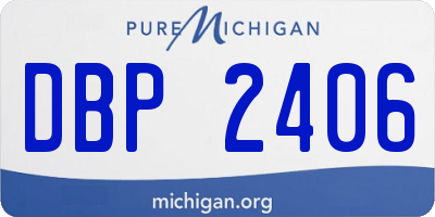 MI license plate DBP2406