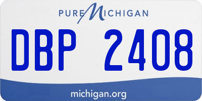 MI license plate DBP2408