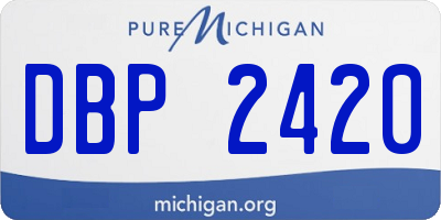 MI license plate DBP2420