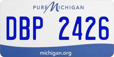 MI license plate DBP2426