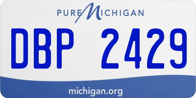 MI license plate DBP2429