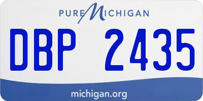 MI license plate DBP2435