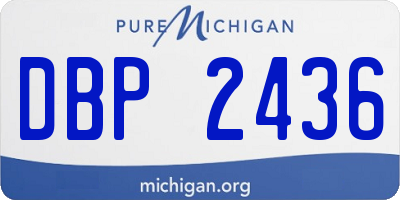 MI license plate DBP2436