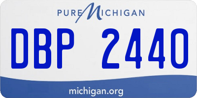 MI license plate DBP2440
