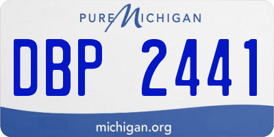 MI license plate DBP2441
