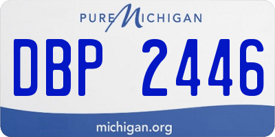 MI license plate DBP2446
