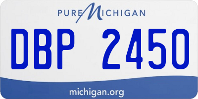 MI license plate DBP2450