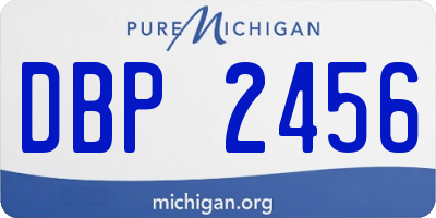 MI license plate DBP2456