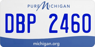 MI license plate DBP2460