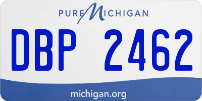 MI license plate DBP2462