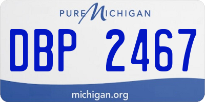 MI license plate DBP2467