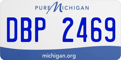 MI license plate DBP2469