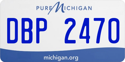 MI license plate DBP2470