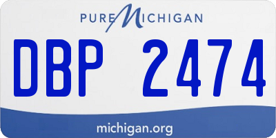 MI license plate DBP2474