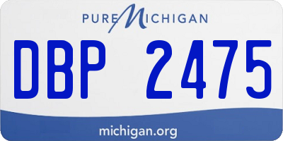 MI license plate DBP2475