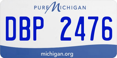 MI license plate DBP2476