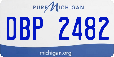 MI license plate DBP2482